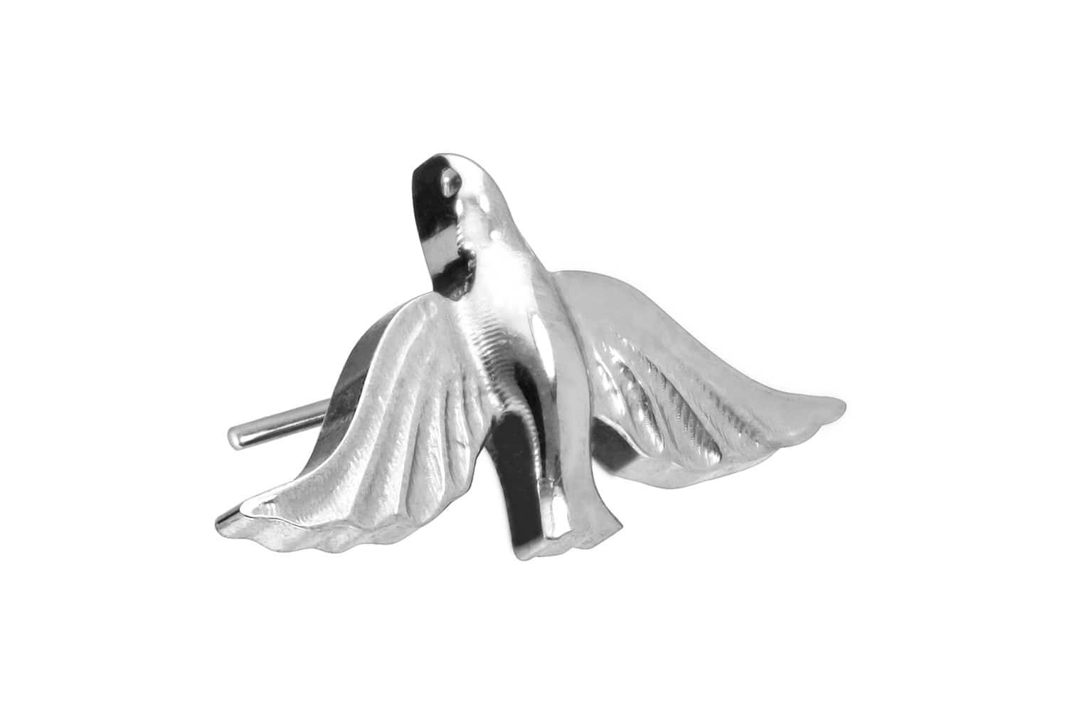 Titan Aufsatz mit Push Pin TAUBE von Piercingline